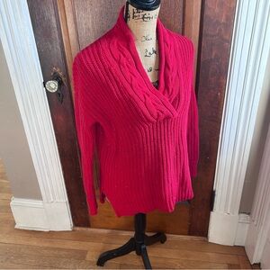Ralph Lauren Red Cowl Neck Sweater